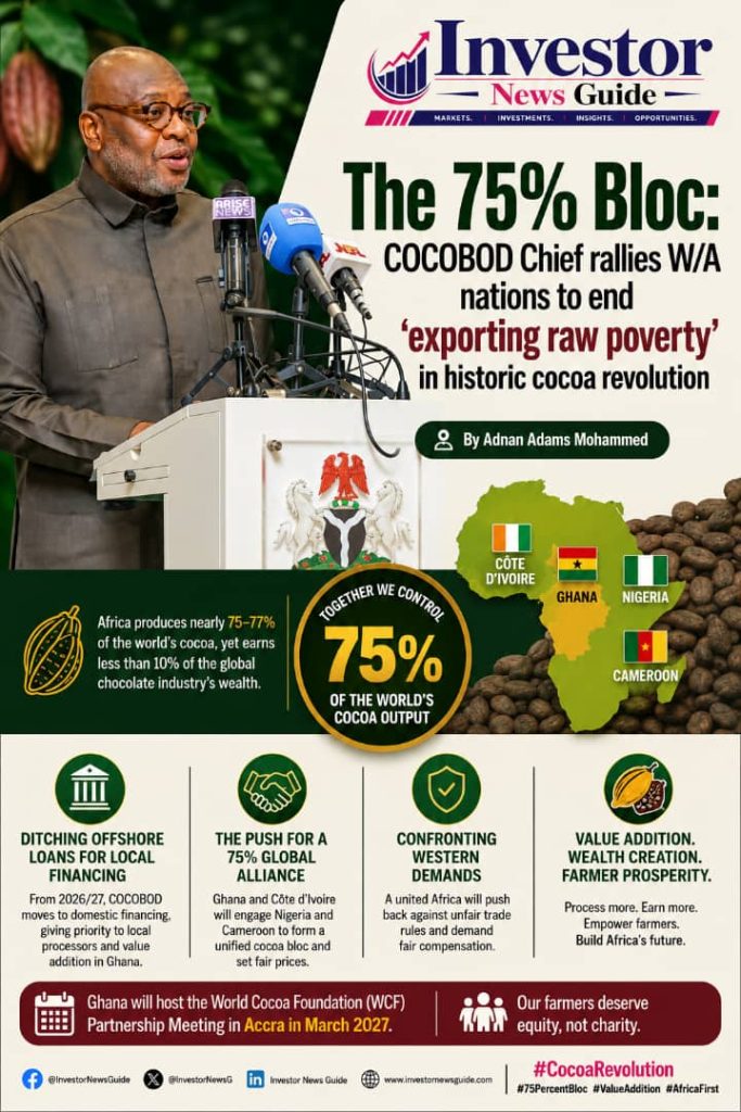 The 75% Bloc: COCOBOD Chief rallies W/A nations to end ‘exporting raw poverty’ in historic cocoa revolution
