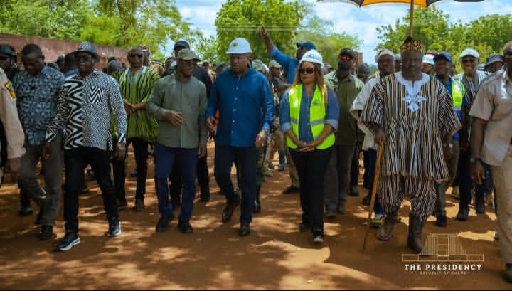 BIG PUSH: Mahama Pleased with Pace of Works on Navrongo-Tumu-Sandema Roads …Applauds female MD of MyTurn Ltd
